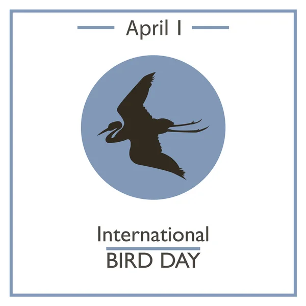 International Bird Day, April 1 — Stock Vector