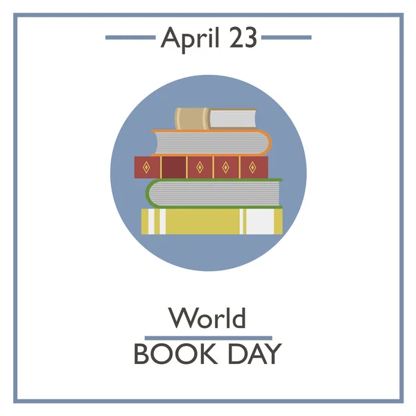 세계 책의 날, 4 월 23 일 — 스톡 벡터
