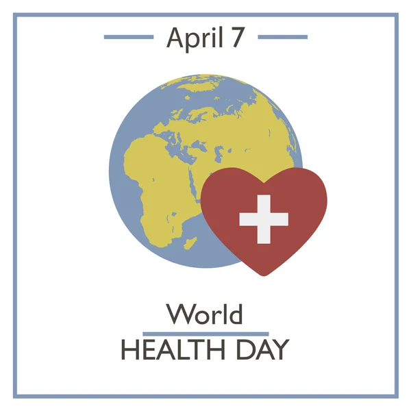 Día Mundial de la Salud, 7 de abril — Vector de stock