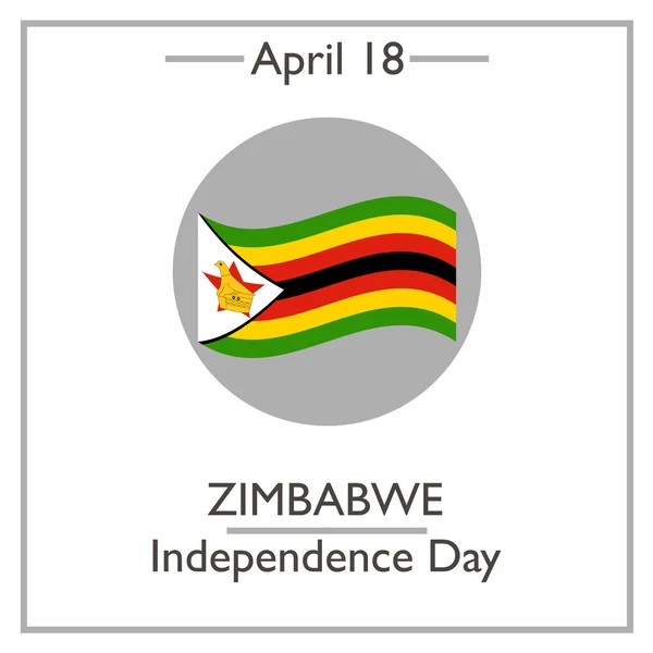 Zimbabwe unabhängigkeitstag, 18. april — Stockvektor