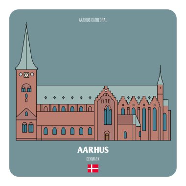 Aarhus Katedrali, Danimarka. Avrupa şehirlerinin mimari sembolleri. Avrupa şehirlerinin mimari sembolleri.