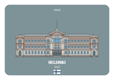 Helsinki, Finlandiya 'da Ateneum. Avrupa şehirlerinin mimari sembolleri