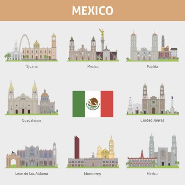 Cities in Mexico clipart