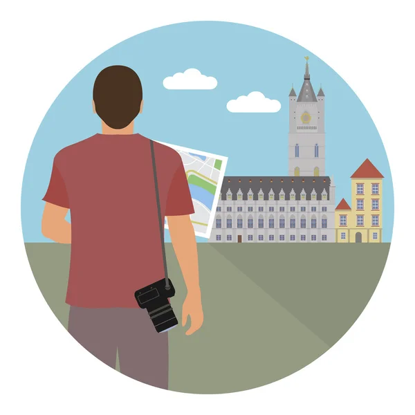 Turista — Vector de stock