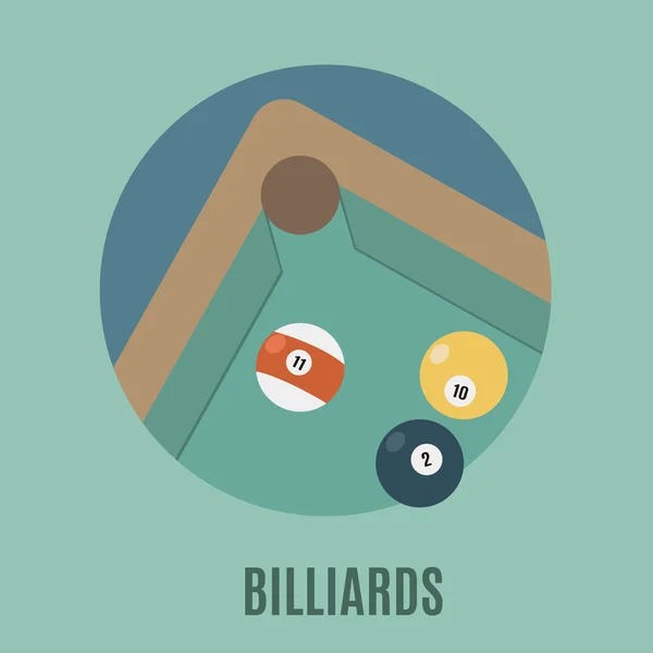 Billiards — Stock Vector