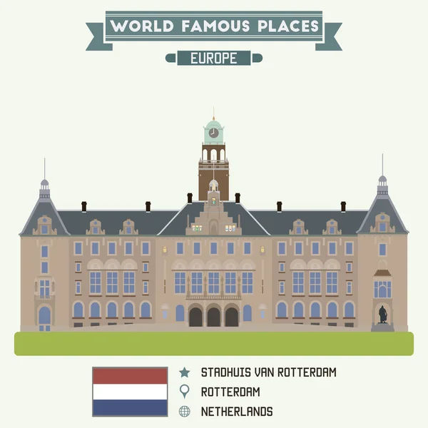 Стагхёйс Ван Роттердам, Нидерланды — стоковый вектор