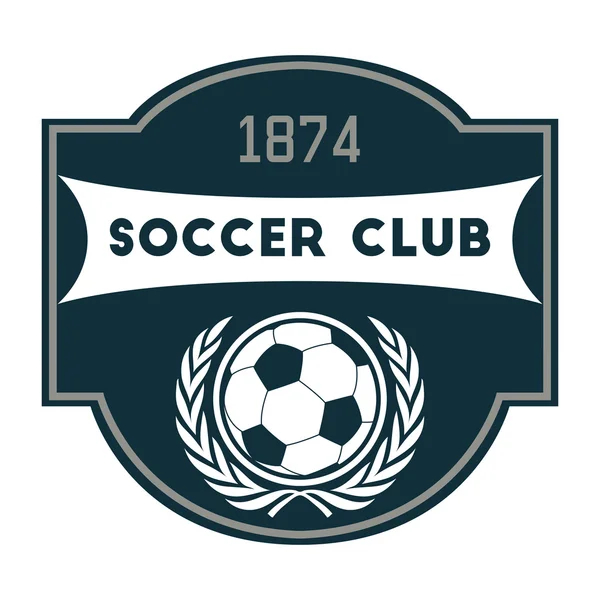 足球或橄榄球俱乐部标签サッカーまたはフットボール クラブのラベル — ストックベクタ