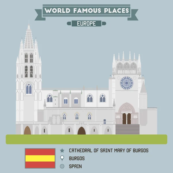 Catedral de Santa María de Burgos — Archivo Imágenes Vectoriales