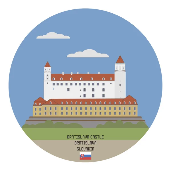 Bratislava castle, Slovakya — Stok Vektör