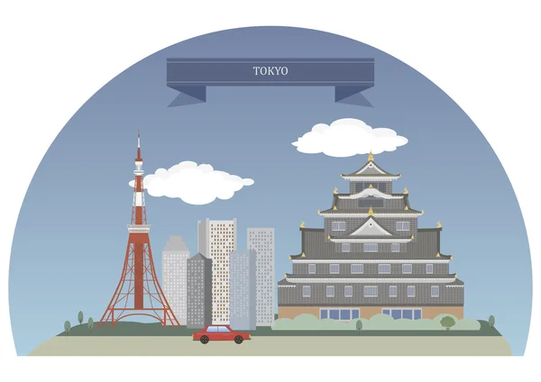 Tokio, Japón — Vector de stock