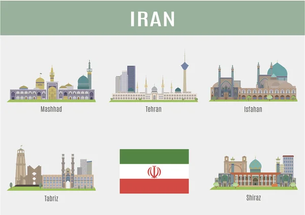 Steden in Iran — Stockvector