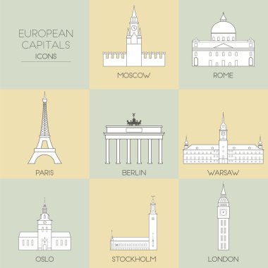European capitals clipart