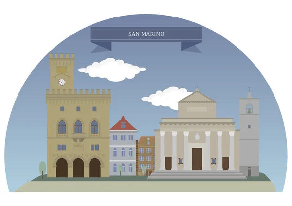 Cidade de San Marino — Vetor de Stock