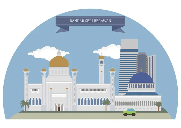 Bandar Seri Begawan, Sultanat de Brunei — Image vectorielle