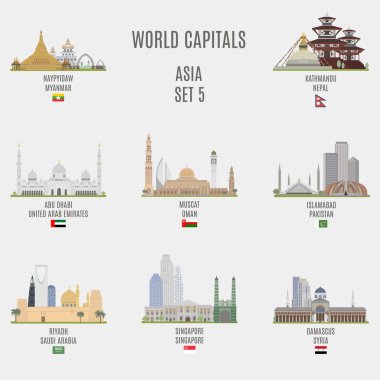 World capitals.Famous Places clipart