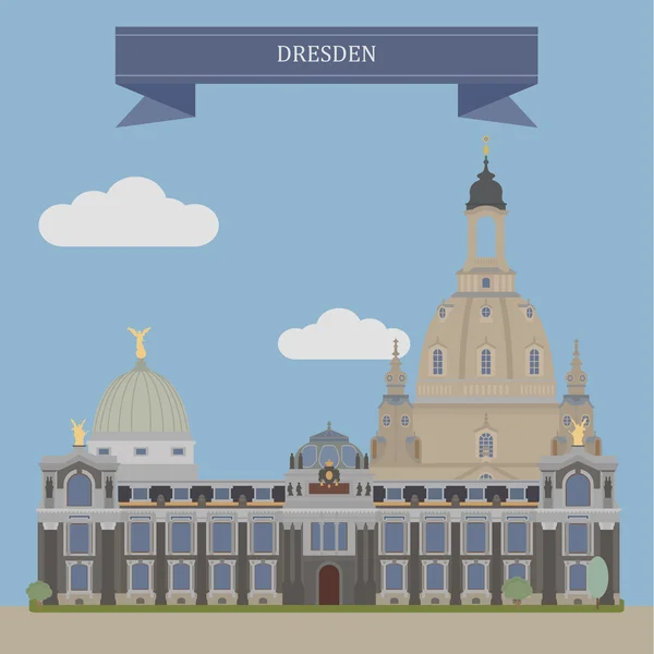 Dresden, stad in Duitsland — Stockvector