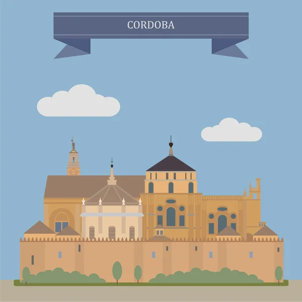 Cordoba, city in Spain — Stock Vector