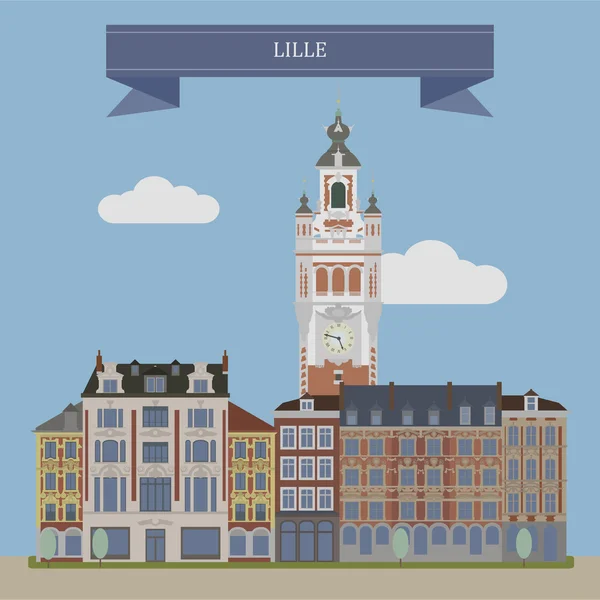 Lille, stad in Frankrijk — Stockvector