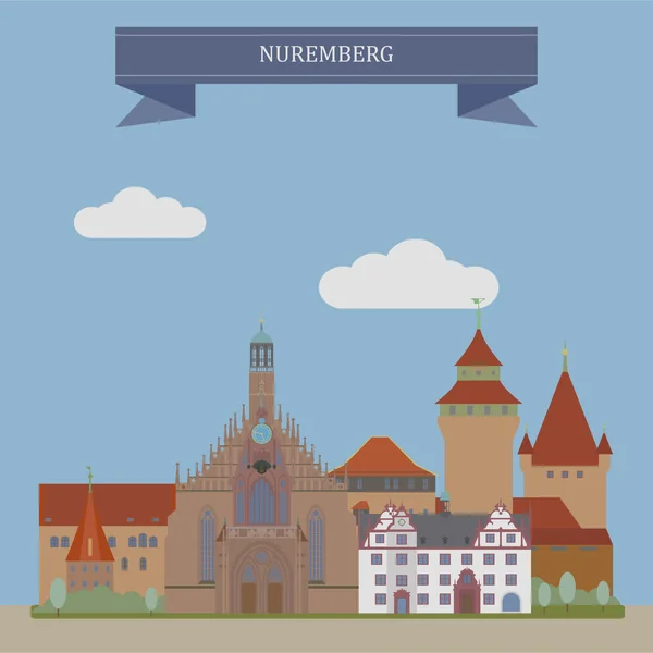 Nürnberg, Innenstadt — Stockvektor