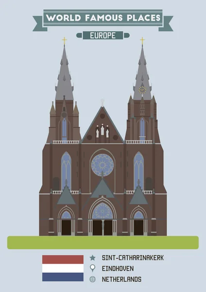 Sint-Catharina Kerkhof, Eindhoven — Image vectorielle