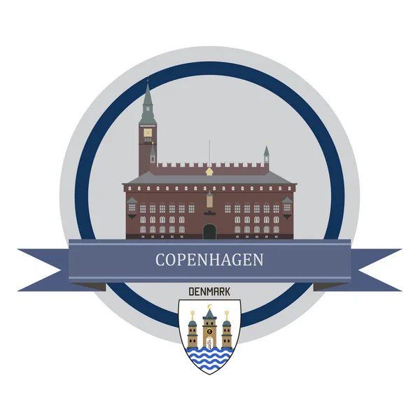 Copenhagen ribbon banner — Stock Vector