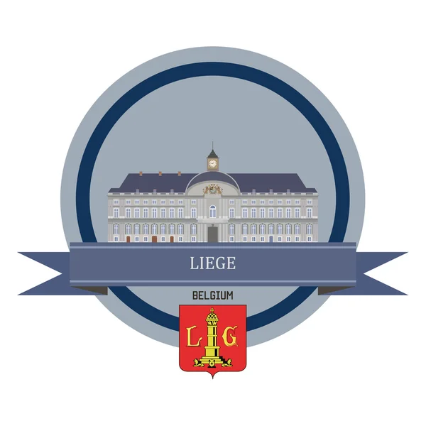 Bannière ruban Liège — Image vectorielle