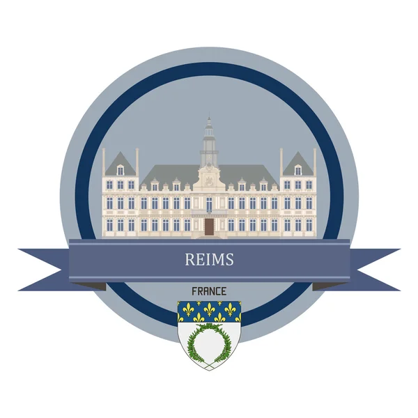 Reims wstążką banner — Wektor stockowy