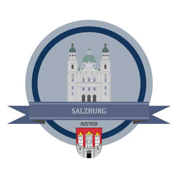 Зальцбургское ленточное знамя — стоковый вектор