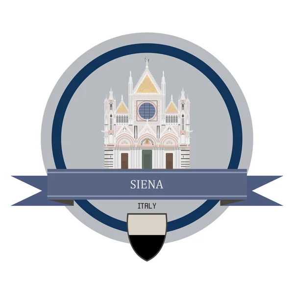 Bandeira de fita Siena — Vetor de Stock