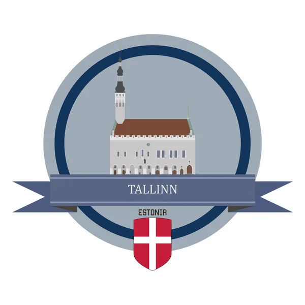 Banner de cinta Tallinn — Vector de stock