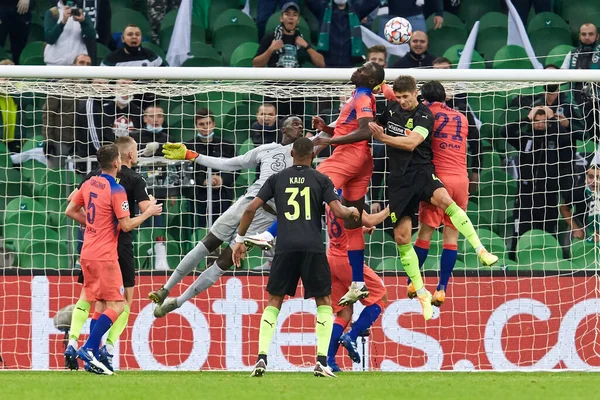 Krasnodar Ryssland Oktober 2020 Edouard Mendy Från Chelsea Aktion Uefa — Stockfoto