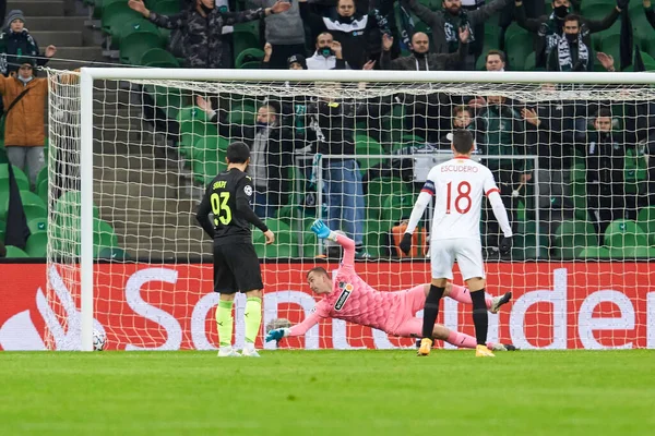 Krasnodar Ryssland November 2020 Evgeni Gorodov Från Krasnodar Aktion Uefa — Stockfoto