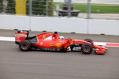 Sebastian Vettel Scuderia Ferrari. Formula 1. Sochi Rusya