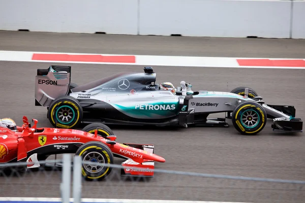 O vencedor Lewis Hamilton. Fórmula Um. Sochi Rússia — Fotografia de Stock