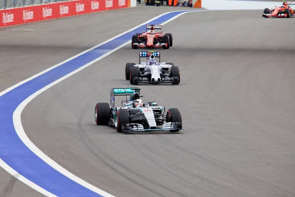 Lewis Hamilton a Mercedes Amg Petronas. Formula – 1. Sochi, Oroszország Stock Kép