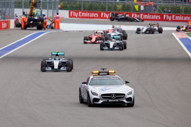 Nico Rosberg of Mercedes AMG Petronas. Formula One. Sochi Russia clipart