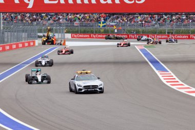 Mercedes Amg Petronas Lewis Hamilton. Formula 1. Sochi Rusya