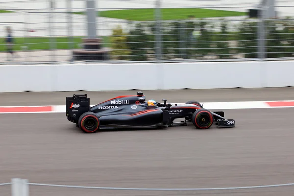 Fernando Alonso da McLaren Honda. Fórmula Um. Sochi Rússia — Fotografia de Stock