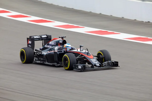 Fernando Alonso Mclaren Honda. Formuli 1. Soči Rusko — Stock fotografie