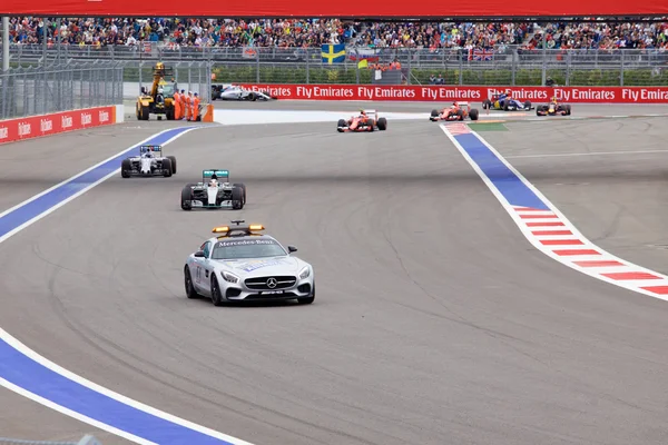 Lewis Hamilton de Mercedes AMG Petronas. Fórmula 1. Sochi Rusia — Foto de Stock