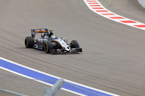 Sergio Perez av Sahara Force India. Formel 1. Sochi Ryssland — Stockfoto