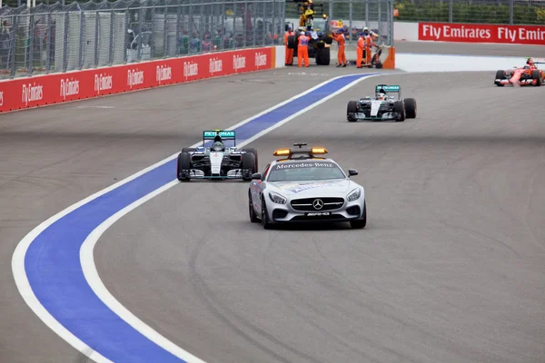 Nico Rosberg z Mercedes Amg Petronas. Formuli 1. Soči Rusko — Stock fotografie