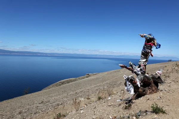 Olkhon Island woestijngebied in het Baikalmeer in Siberië. — Stockfoto