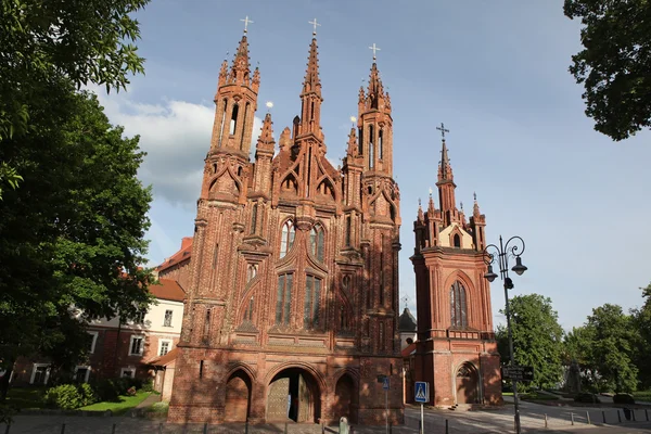 St. Anne's kilise Vilnius eski şehirde, Litvanya — Stok fotoğraf