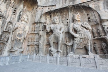 Luoyang longmen mağarasını Çin Buda