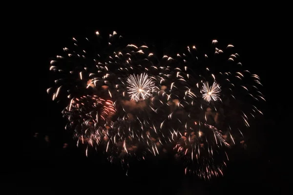 Feriados Fogos Artifício Céu Noturno — Fotografia de Stock