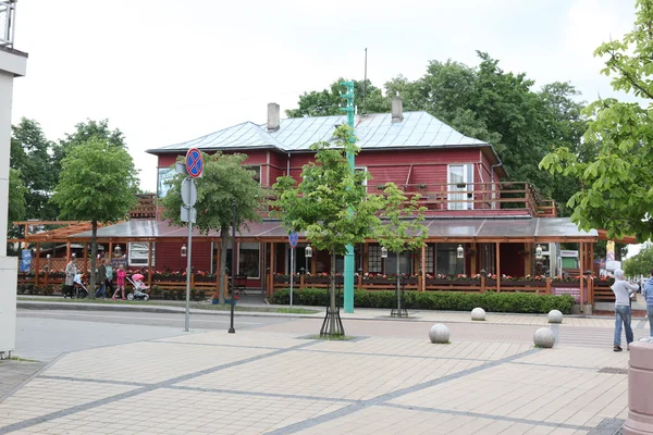 Café in palanga, Litouwen — Stockfoto