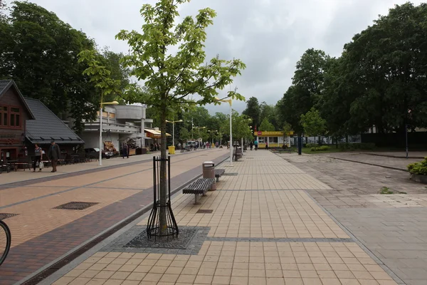 Zentrale promenade in palanga — Stockfoto