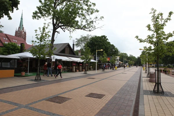 Zentrale promenade in palanga — Stockfoto