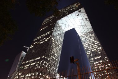gece Beijing sokak görünümü